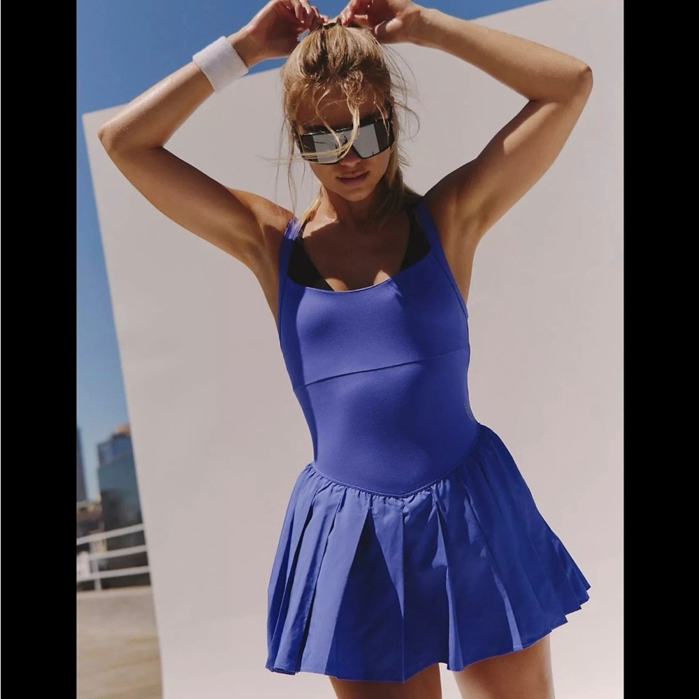 Free People FP Movement Swing Of Things Skortsie NWT Dress Neon Purple Shorts - Picture 11 of 12